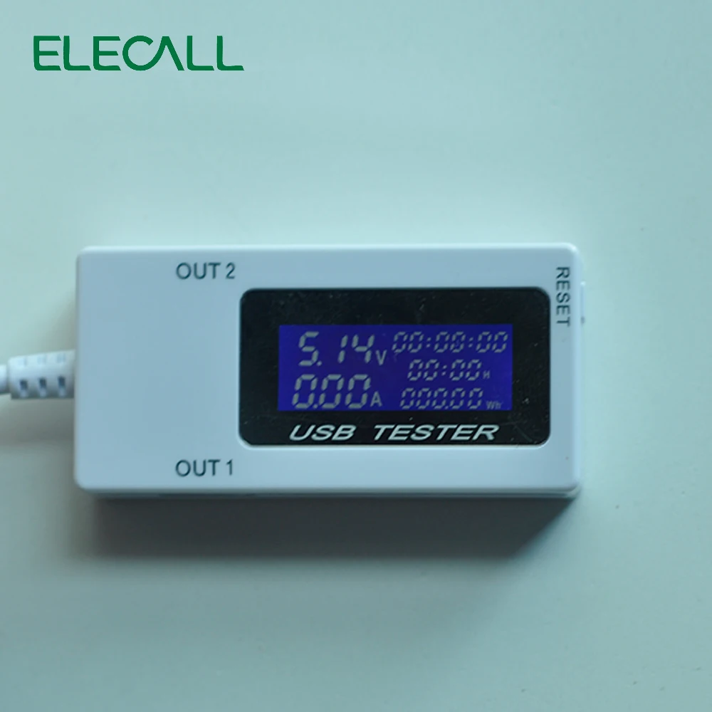 

Dual USB Voltage Ammeter Charging Tester USB Ammeter Compatible Monitor Flash Tester Automatically Saved Sata Charge Protection