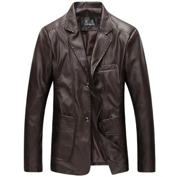 

new 2020 brought water to wash the PU leather jackets fashion leather men's suit