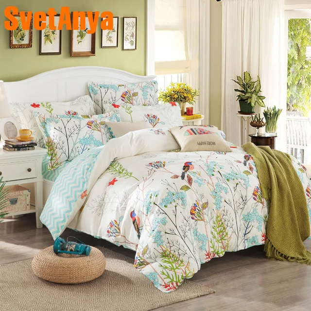 Svetanya Sheet Pillowcase Duvet Cover Set Past Bird Printing Svetanya Sheet Pillowcase Duvet Cover Set Past Bird Printing Bedding Sets Queen Double Full Twin Size