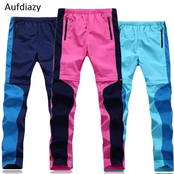 

Aufdiazy New Summer Women Quick Dry Hiking Pants Outdoor Removable Female Thin Trekking Pants Climbing Camping Trousers IM054