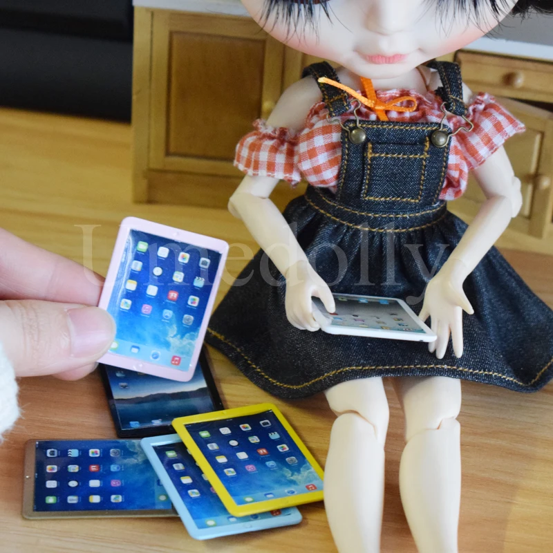 1 шт. Миниатюрный Мини IPAD для кукольного домика Blyth Barbi Pullip ролевой домик мебель