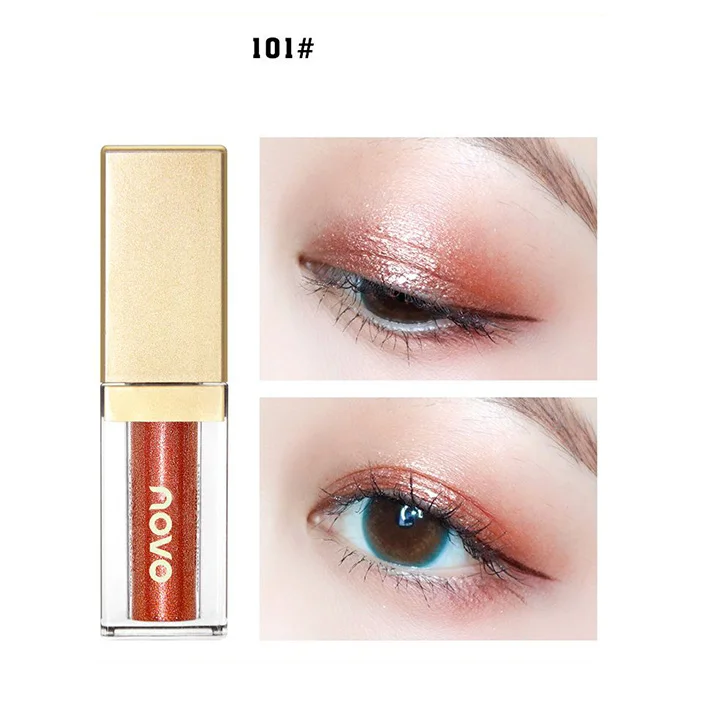 NOVO алмазные металлические жидкие тени для век макияж мерцающие блестящие корейские тени для век долговечные водонепроницаемые блестящие тени для век - Цвет: NOVO-Eye101