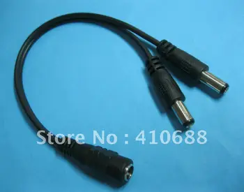 

20 Pcs 2 Channel DC Power 5.5x2.1mm Spliter 1 Female to 2 Male for CCTV Camera 200mm 8inch