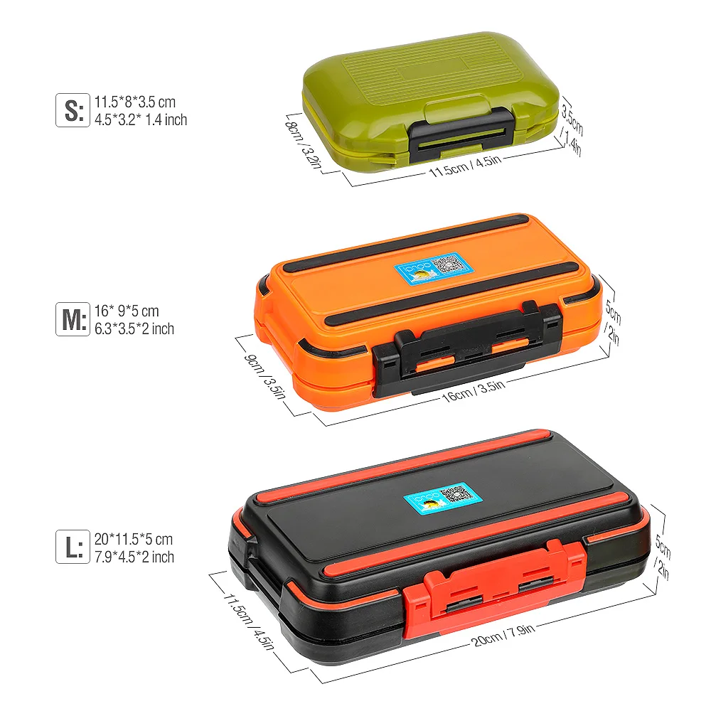 Compartments Waterproof Fishing Box Storage Case Double Side Sea Boat Distance Carp Fly Fishing Tackle Accessories Gear