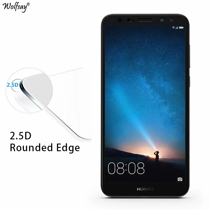 

Wolfsay 1pcs Glass Huawei Mate 10 Lite Screen Protector Mate 10 Lite Tempered Glass For Huawei Nova 2i /Honor 9i Protective Film