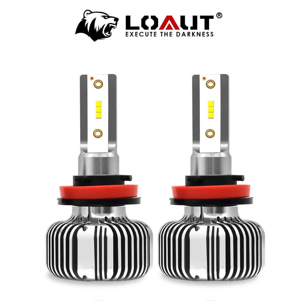 

LOAUT Car Headlights H8 H9 H11 Led Auto lamp Fog High Low beam parking 12V 24V CSP 60W 8000LM Automobiles Headlamp 6500K white