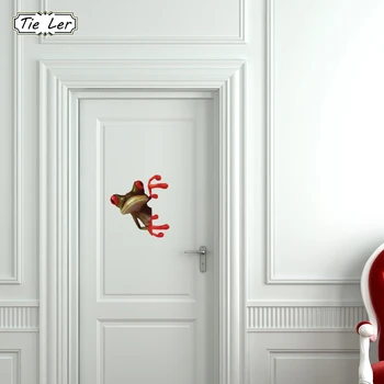 

Funny Vivid 3D Frog Wall Sticker Bathroom Toilet Decorative Decals Funny Animals Decor Poster PVC Mural Art