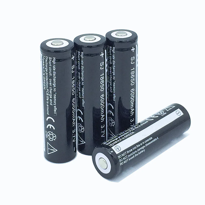 

2/3/4/5pcs 18650 Battery 6000mAh 3.7V 18650 Rechargeable Battery Li-ion Lithium Bateria for LED Flashlight Torch Lithium Battery