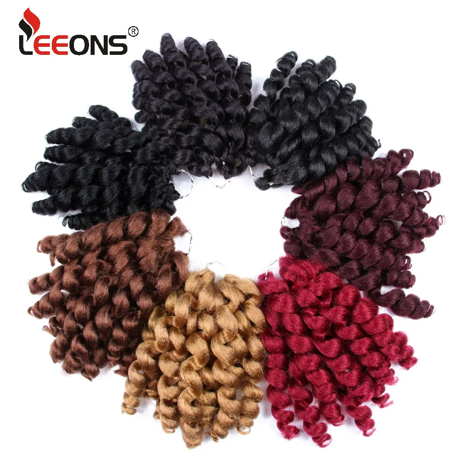 Leeons 8 цветов Kanekalon волосы светлые вьющиеся крючком волос ямайский отказов Curl