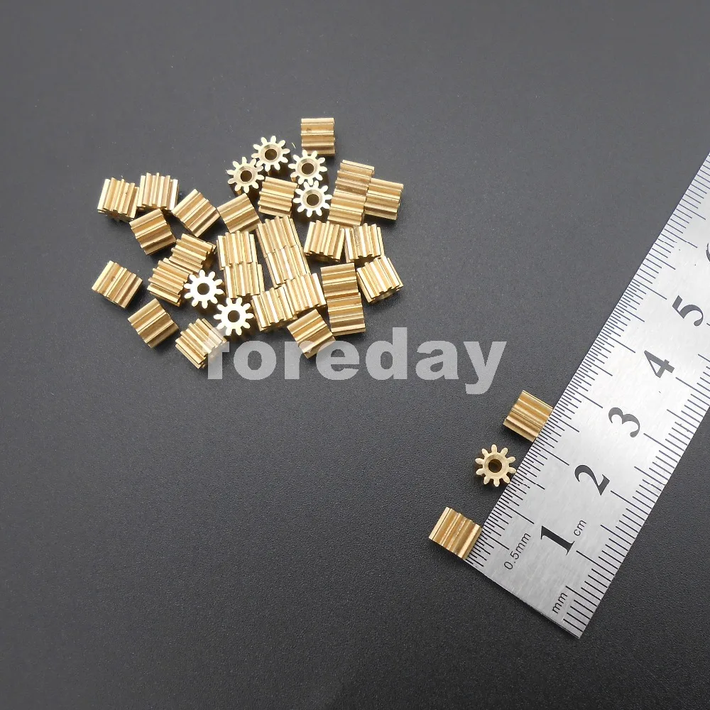 100PCS 102A Brass Gear Aperture 2mm DIY Model Accessories 0.5Modulus T=10 Metal NEW 102A !!! *FD354X100