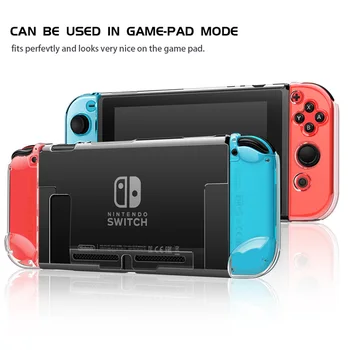 

Detachable Hard PC Protection Cover For Nintendo Switch Transparent Crystal Shell Ultra Thin Shockproof Console Protective Coque