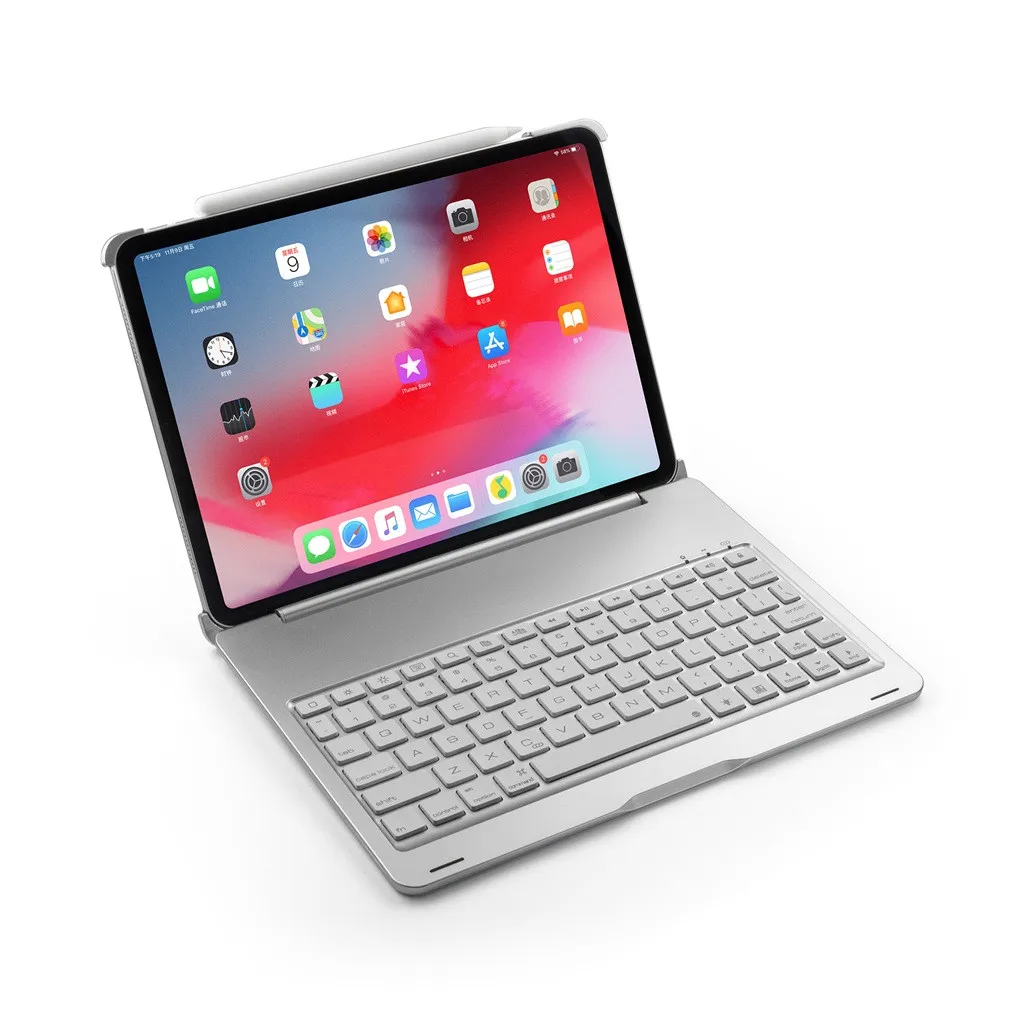 Для iPad Pro 11 чехол+ алюминиевый сплав беспроводной Bluetooth Подсветка крышка клавиатуры