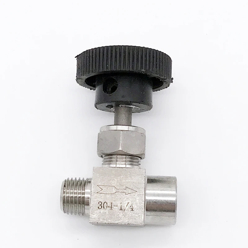 Игольчатый valveAdjustable резьба 1/4 &quotштекер гнездо из нержавеющей стали 304 контроль