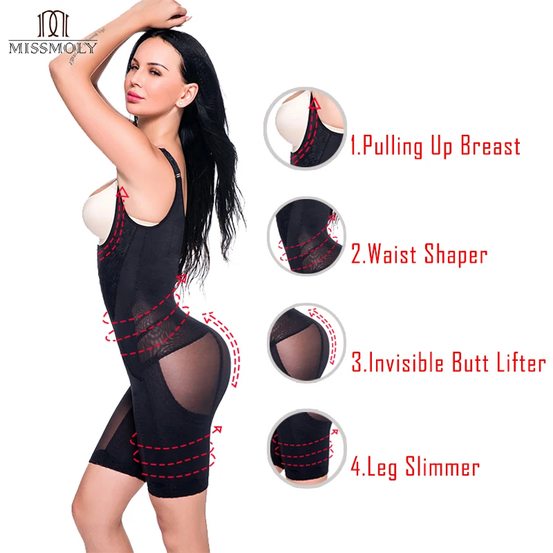 Miss Moly Full Body Shaper Modeling Belt Waist Trainer Butt Lifter Thigh Reducer Panties Tummy Control Push Up Shapewear Corset