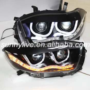 

For TOYOTA Highlander LED Headlight Angel Eyes U Type 2009-2011 Year TLZV2