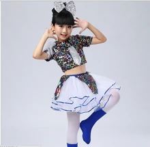 Newest Sexy Lace Short Sleeve Sequin Girls Kids Ballroom Dresses / Tango Salsa Latin Dance Dress Children