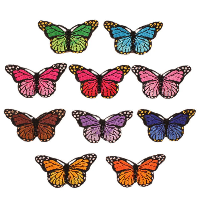 

10 Embroidery Butterfly Sew On Patch Badge Embroidered Fabric Applique DIY