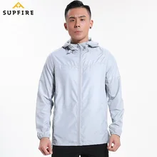 Для мужчин солнцезащитный крем Ветровка время езды на велосипеде, бега куртки для рыбалки Supfire с защитой от ветра, Спортивные кофты с длинным рукавом C015