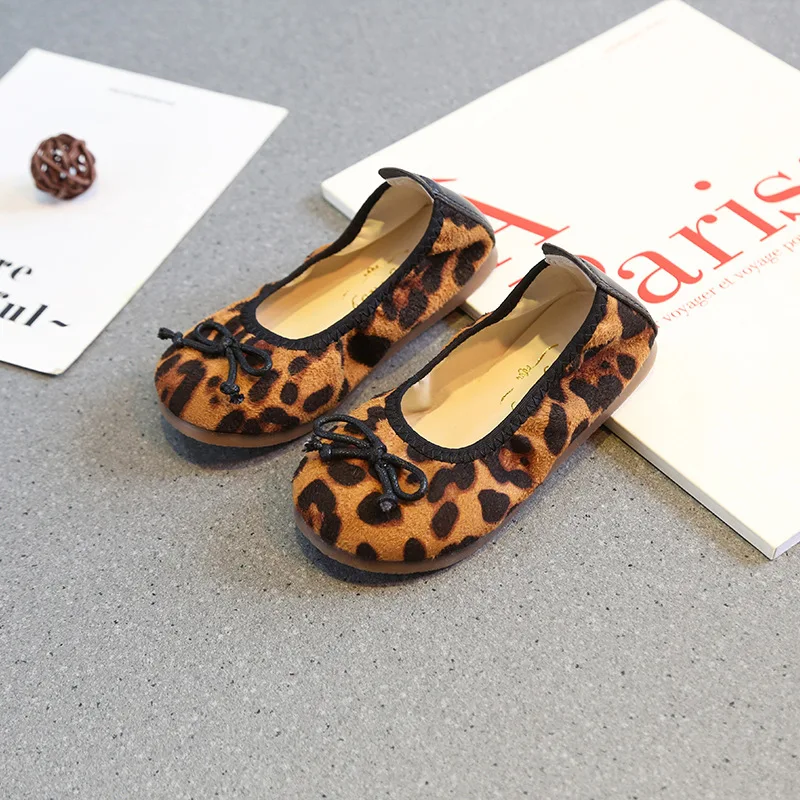 girls leopard flats