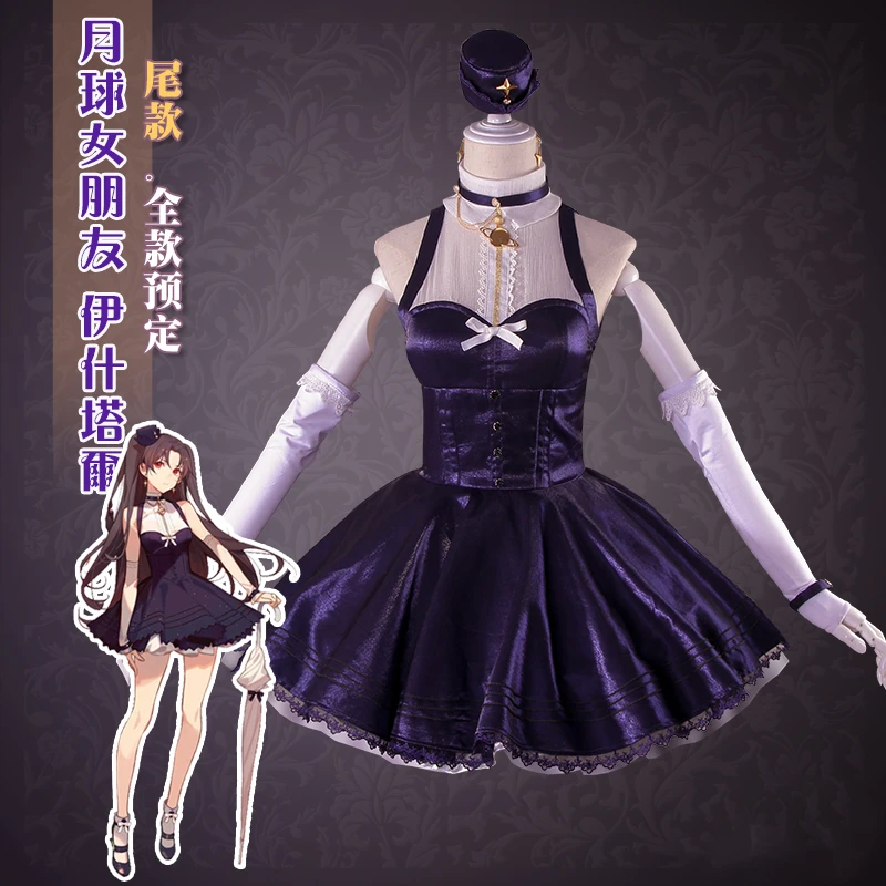 [Май. наличии] аниме Fate Grand для tohsaka Rin Луна подружка Лолита платье/наряд косплэй женский костюм на Хеллоуин Бесплатная доставка