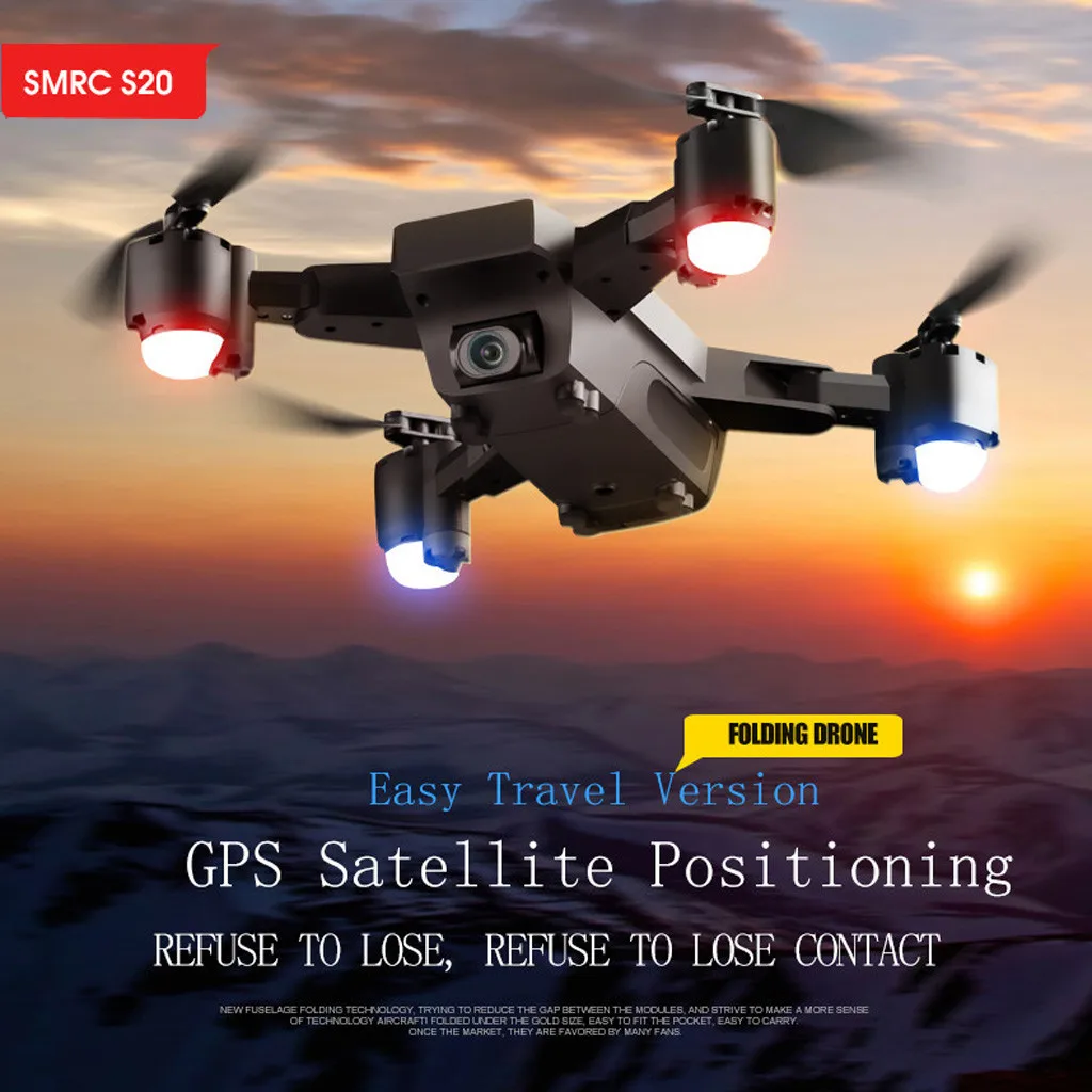 Дрон SMRC S20 GPS следуй за мной 1080P камера HD WIFI FPV складной селфи Квадрокоптер низкая