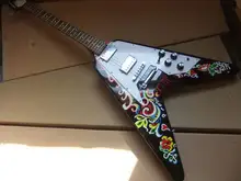 Wholesale Cibson Psychedelic G Jimi Hendrix flame maple, In Colorful 101005