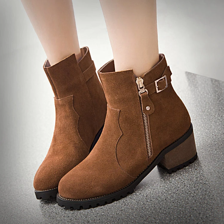 Cuero genuino del estilo británico martin botas de mujer botas cortas tacón con antideslizante tobillo ocasional de moda|boots fabric|boots woolboots old - AliExpress