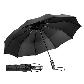 

Wind Resistant 3 Folding Automatic Umbrella Rain Women Auto Luxury Big Windproof Umbrellas Men Frame Windproof 10K Parasol