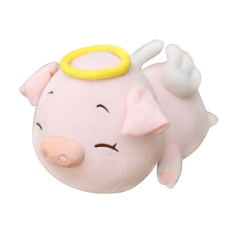 plush stuffed angel pig toy1