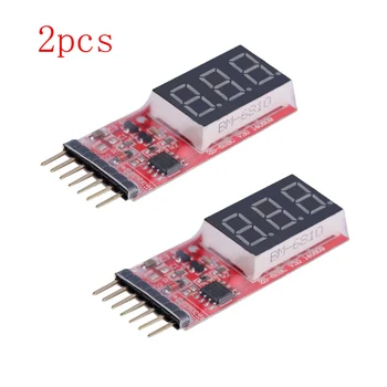 

2pc RC Voltage Lipo Battery Meter Tester Indicator 2-6 cells LED Panel Voltmeter