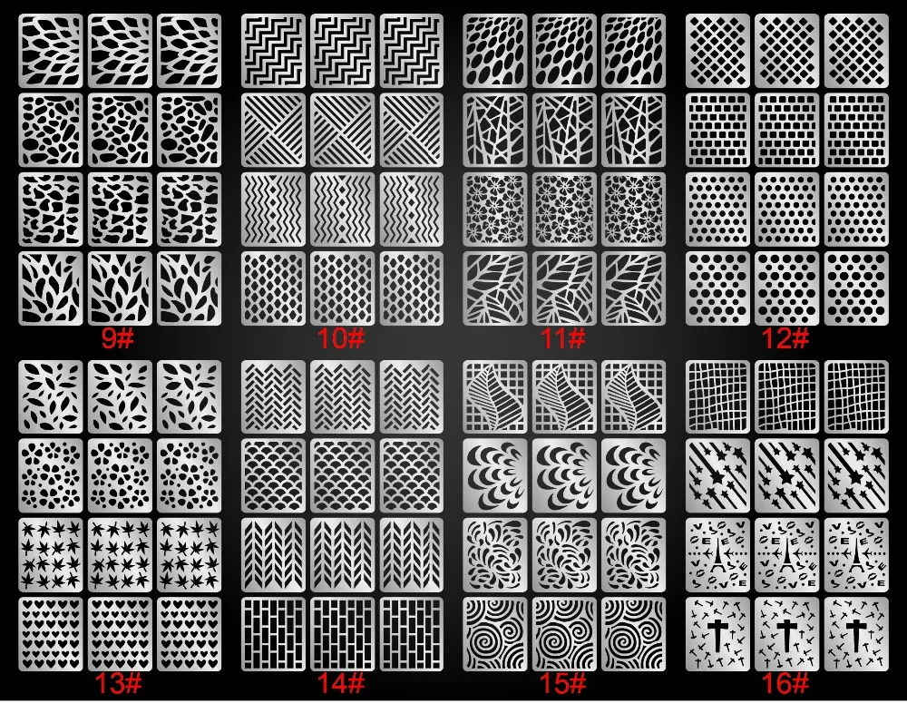 12 Tips/1 лист винил для ногтей Дизайн ногтей маникюр трафаретная наклейка бумага штамповка шаблон наклейки ногти DIY Инструменты