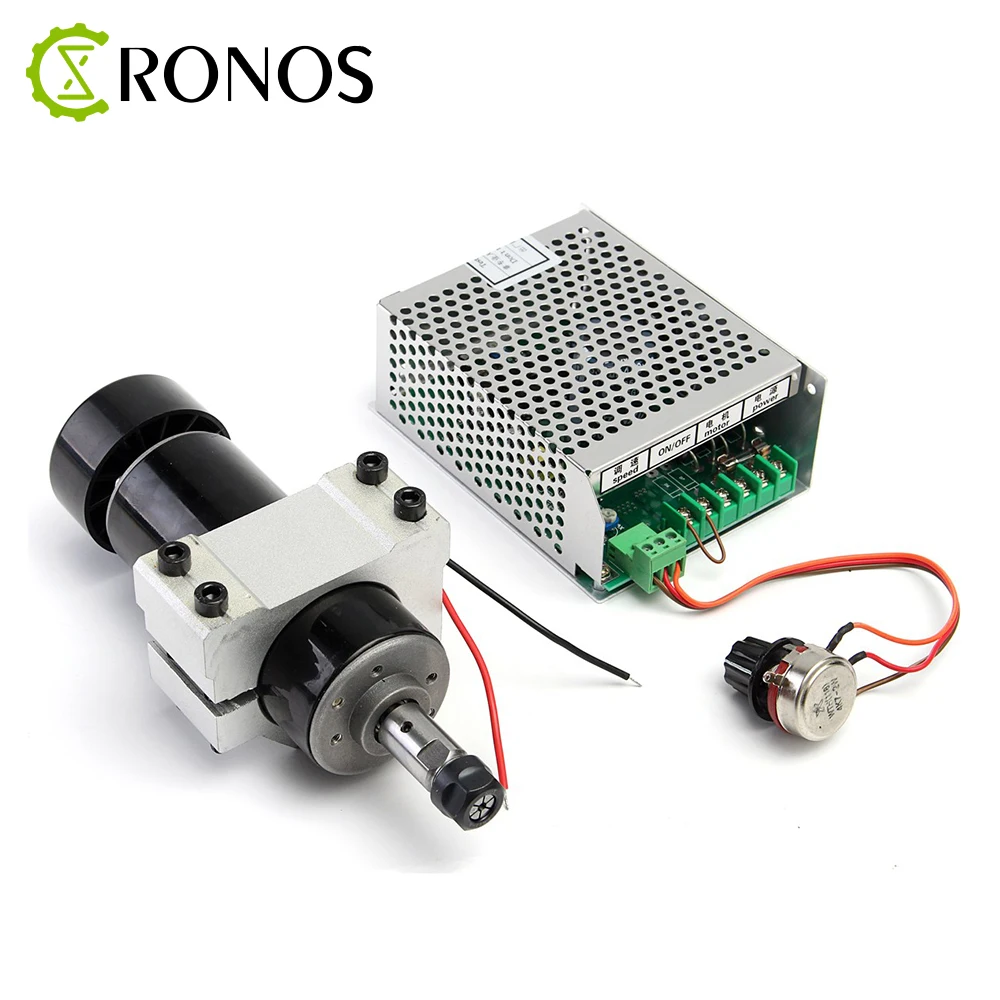 

CNC Spindle 1pcs 500W Brush Air Cooled 0.5kw Milling Motor With Spindle Speed Power Converter