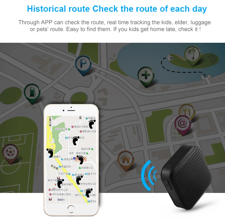 В режиме реального времени мини носимый gps локатор трекер для детей домашние питомцы; собаки; кошки gps+ LBS+ Wifi SOS анти-потеря сигнализации голосового мониторинга