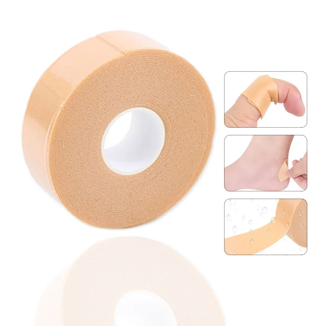 

1 Roll Anti Wear Foam Cotton Heel Sticker Tape Heel Patch Waterproof Aid Blister Pedicure Pad Foot Care Insole