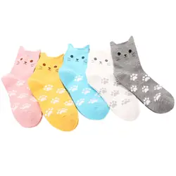 Женские носки милый котенок хлопковые носки повседневные 3D Cat ХАРАКТЕР печать носки для женщина девушка
