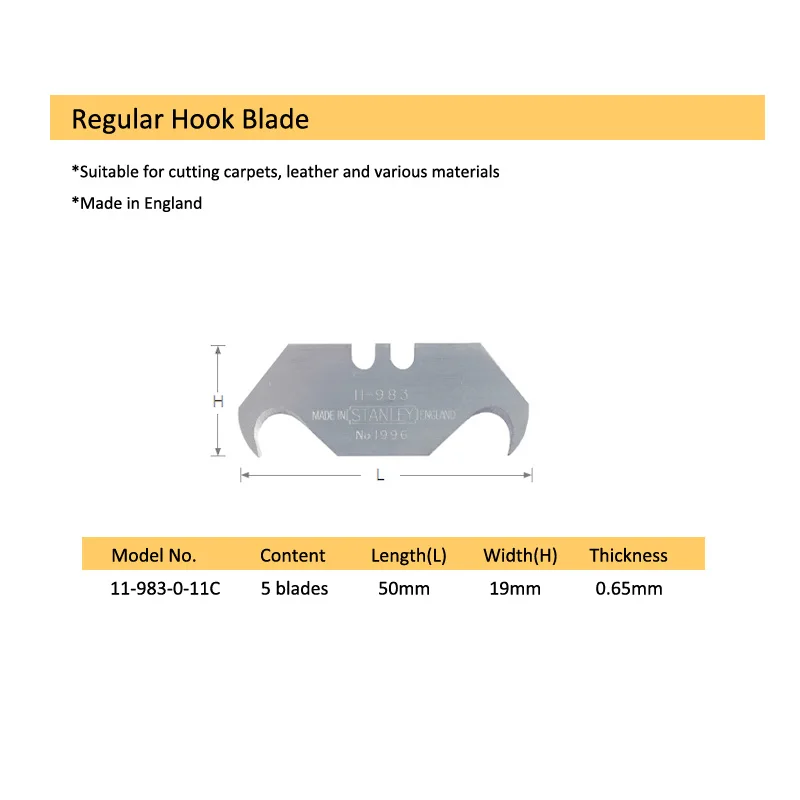 11-983-0-11C Heavy duty utility blades size