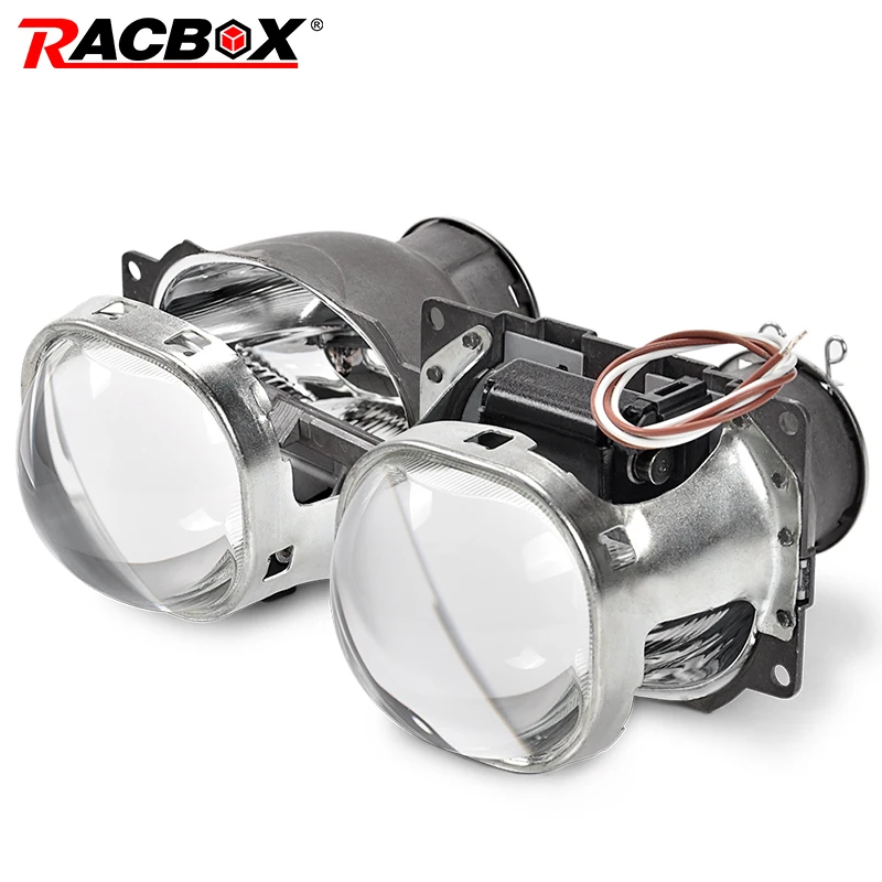 RACBOX 2 шт. 3,0 дюймов H7 Q5 Bi xenon HID объектив проектора металлический держатель подходит для H7 лампы ксеноновые HID Xenon комплект фар для стайлинга автомобилей