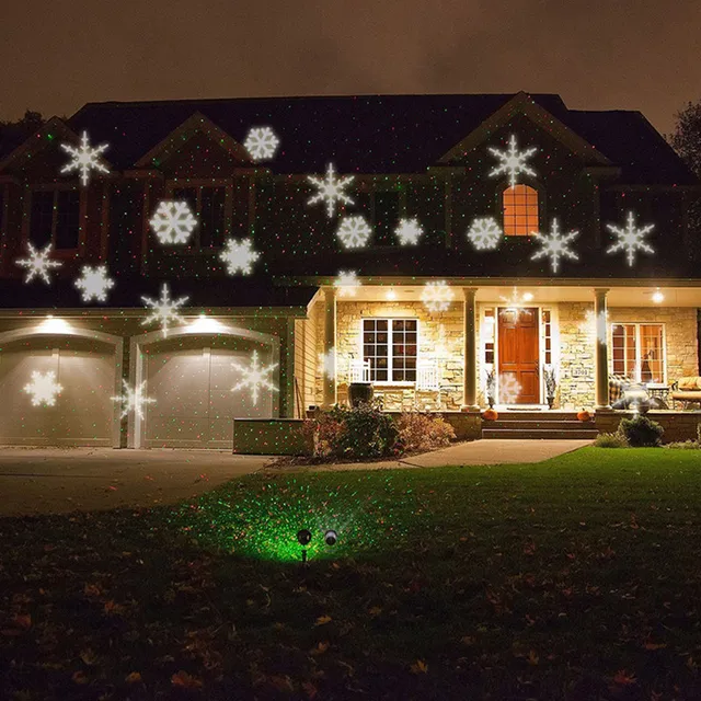aliexpress com buy rgb white snowflake automatically moving ip66 christmas landscape light