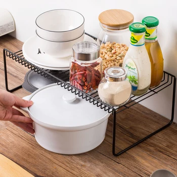 

Dish Rack Kitchenware Condiment Shelf Metal Rack kitchen Organizer Movable Shelf Accesorios Kitchen Spice Holder Spice Rack
