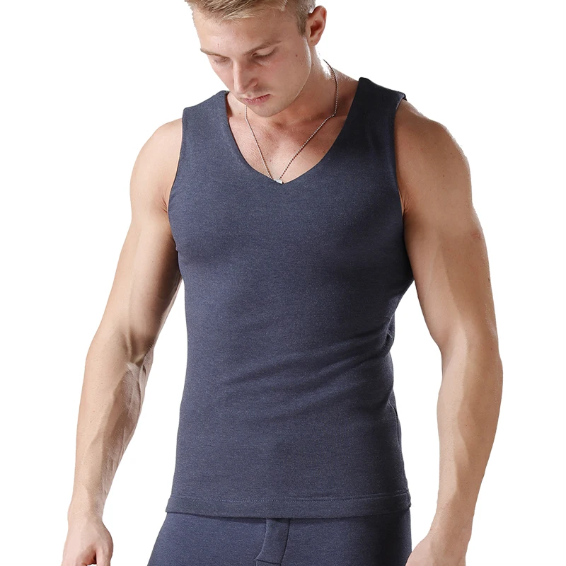 2016 New Winter Men's Thermal Underwear Sexy Vest Long John Polyester