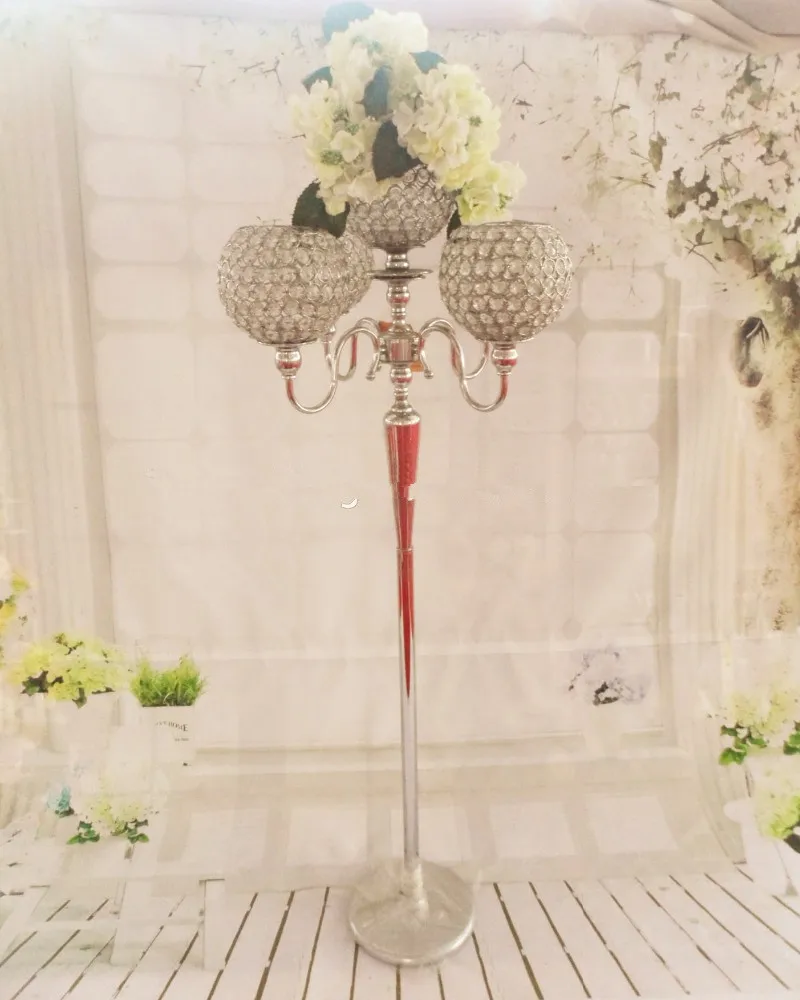 metal sliver tall wedding flower vase&stand/elegant wedding table