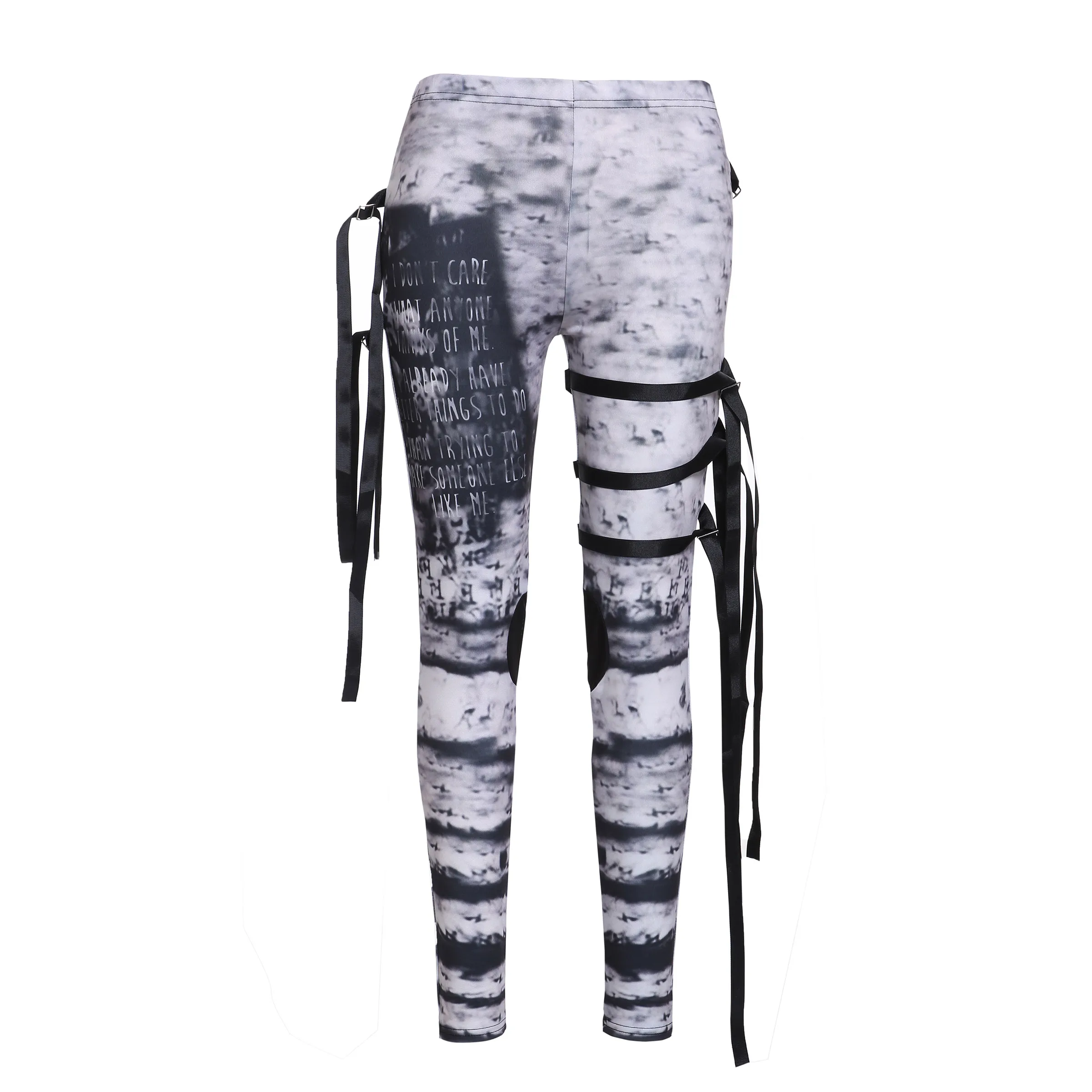 2019 Casual Pants Women Letter Print Mesh Hipster Fall Black Gothic Ripped Pants Punk Lace Up Hip Hop Streetwear Ladies Trousers 2019 Casual Pants Women Letter Print Mesh Hipster Fall Black Gothic Ripped Pants Punk Lace Up Hip Hop Streetwear Ladies Trousers