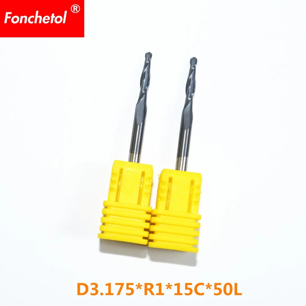 

3.175*R1*15C*50L-CNC milling cutter for wood,Tialn coated taper ball head end mill,spherical woodworking router bit,wood tool