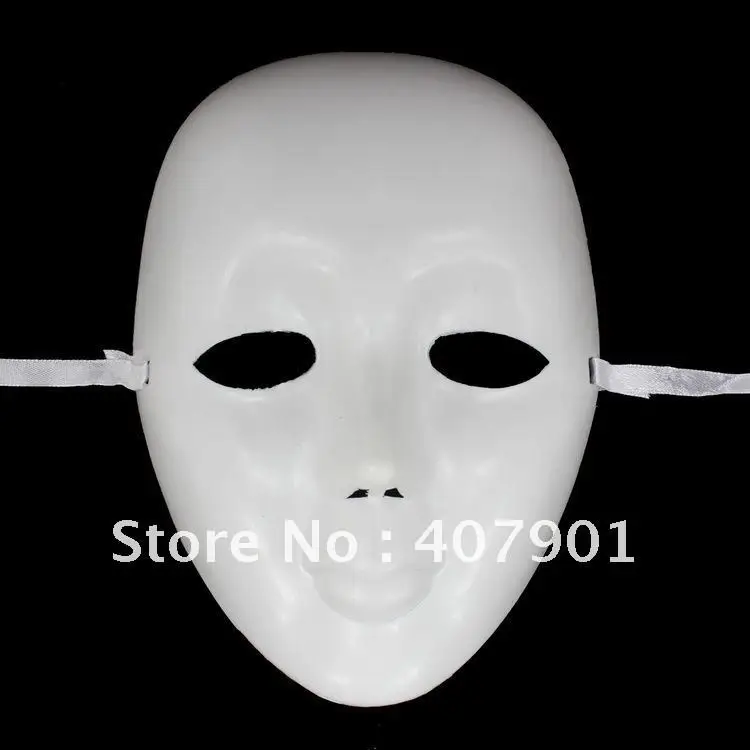 Free shipping ! Halloween, Christmas. masquerade masks, White painted