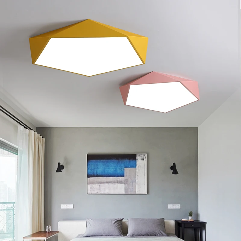 Color Yellow C With Remote Control Ceiling Light Color