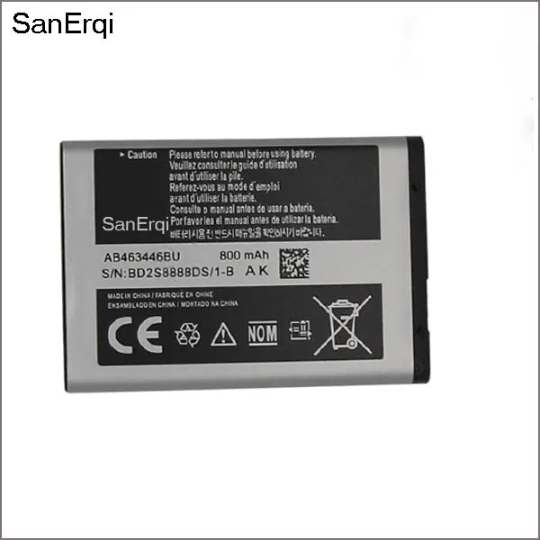 10 шт. Батарея для samsung X520 F258 E878 S139 M628 E1200M E1228 натуральная AB043446BE AB463446BU 800 мА/ч, Батарея