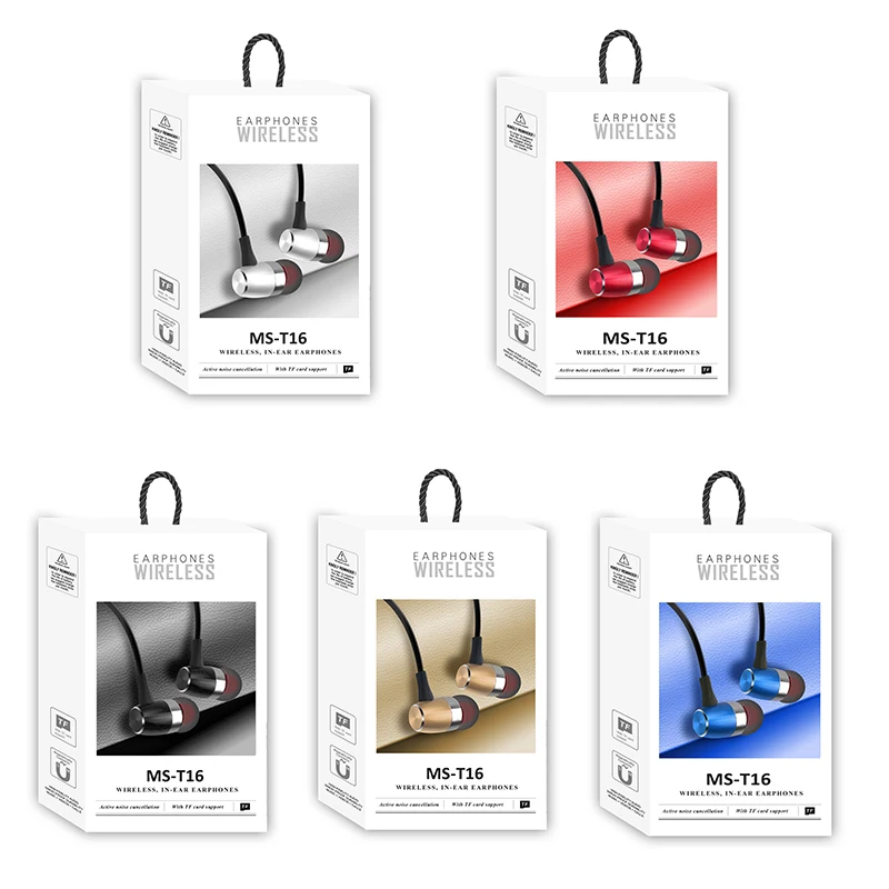 LWHWZT T16 Bluetooth 5 0 Headphones Sport Magnetic Headset Music TF Card Slot Earbuds Wireless Handsfree Mic Earphone for phone