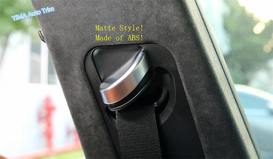 

Lapetus Car Styling Pillar B Seat Safety Belt Frame Cover Trim 2 Pcs / Set For Maserati Levante 2016 2017 2018 2019 ABS Matte