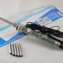 GJ 907 Электрический паяльник с регулируемой постоянной температурой, без свинца, внутренний нагрев, 220 В, 60 Вт+ 5 шт. паяльных наконечников