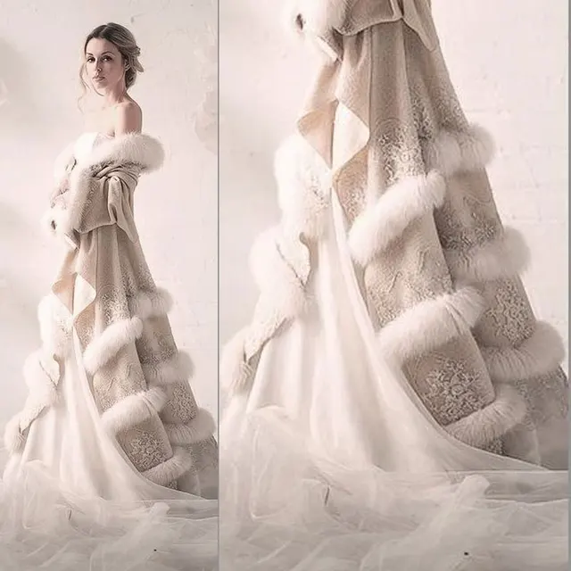 IM240 Hot Sale Winter Evening Dress Cloak Two Piece High Quality